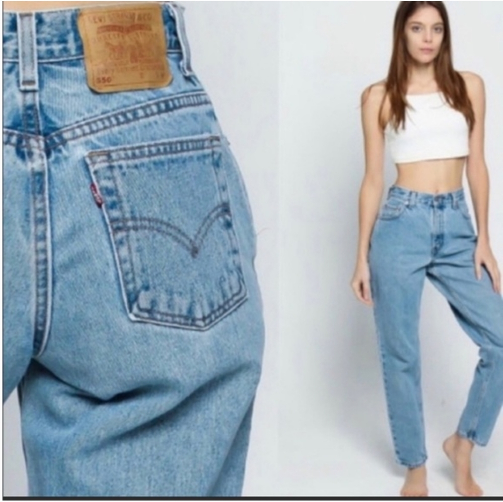 Levi's 550 Relaxed Tapered Denim Jeans Vintage